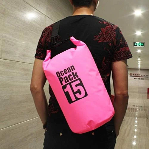 Sac Étanche Ocean Pack Dry Bag 15L Haute Résistance avec Double Bretelles - حقيبة مقاومة للماء بالكامل بسعة 15 لتر