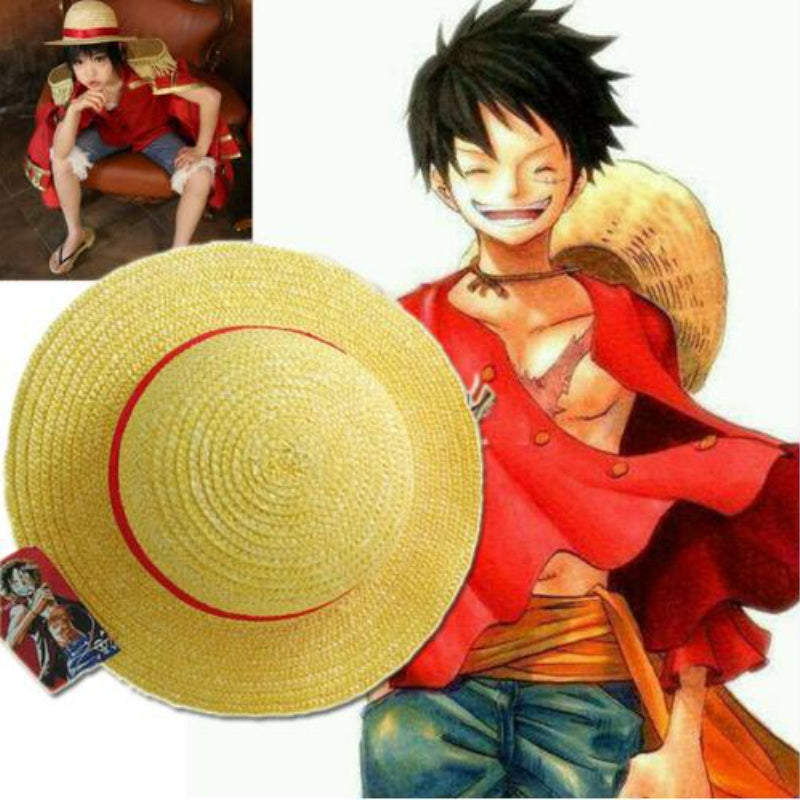 Chapeau de Paille Iconique de Luffy - Cosplay Anime One Piece - قبعة قش لوفي الأسطورية الشهيرة لعشاق أنمي ون بيس