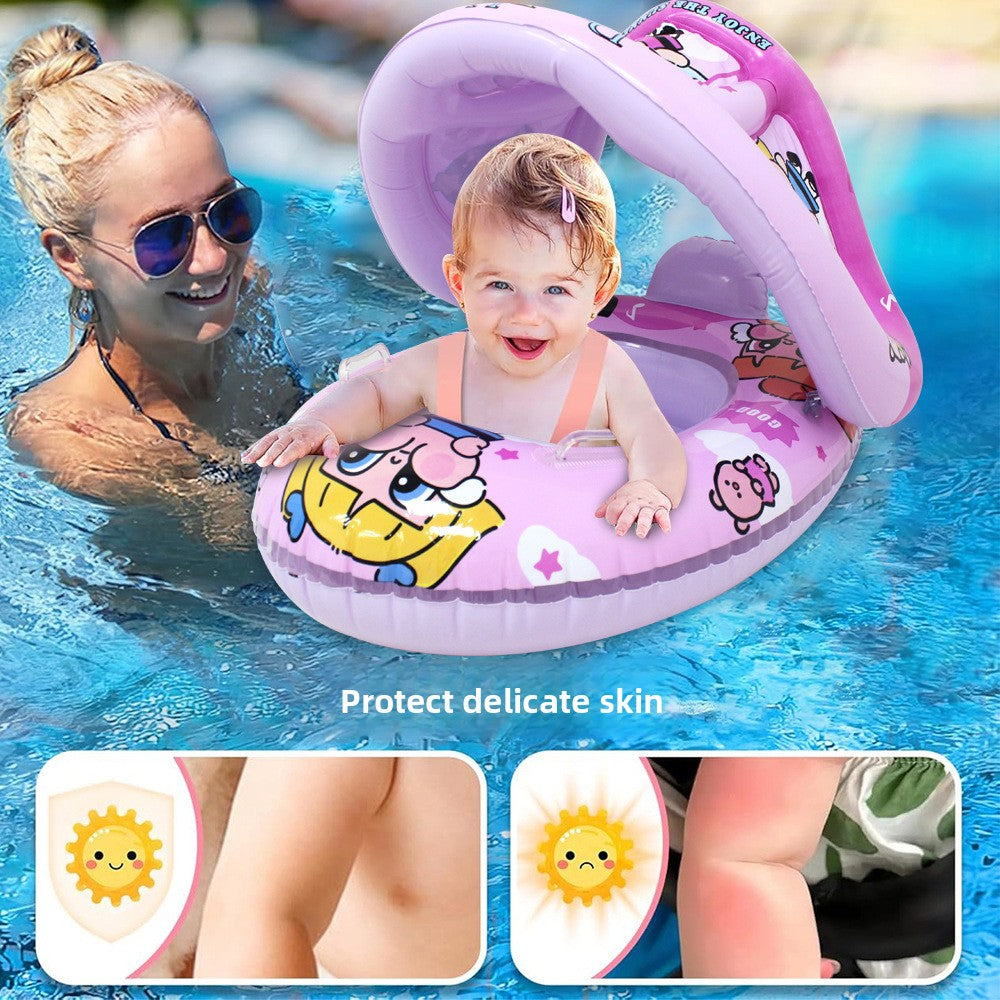Bouée de natation gonflable pour bébé avec toit V2 - عوامة أطفال مع مظلة