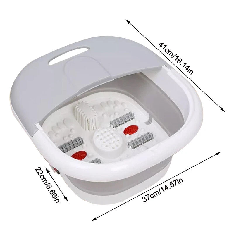 Masseur pour Pieds Pliable Hydromassant et Chauffant avec Rouleaux Shiatsu - جهاز مساج وتدليك القدمين المطور القابل للطي مع خاصية التسخين والفقاعات