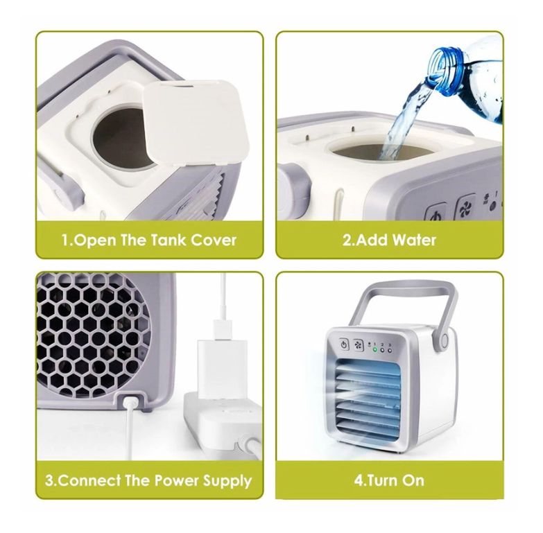 Climatiseur Portable Silencieux avec Minuterie Programmable et Filtre Lavable - مكيف الهواء المحمول الذكي والموفر للطاقة لغرف النوم والمكاتب