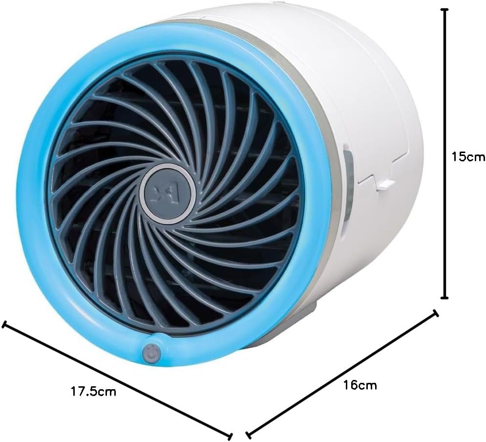 Mini Climatiseur Portable à Glace Technologie Jet Fan, 3 Vitesses et Éclairage LED - مبرد الهواء والثلج المدمج بـ 3 سرعات وإضاءة ملونة