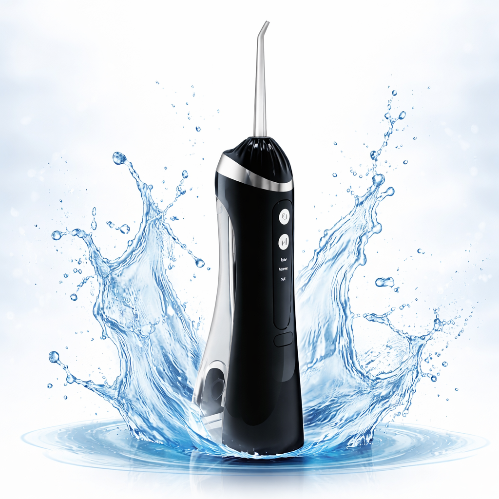 Hydropulseur Dentaire Sans Fil Jet Dentaire Portable à 3 Modes et 4 Buses - جهاز تنظيف الأسنان واللثة المائي