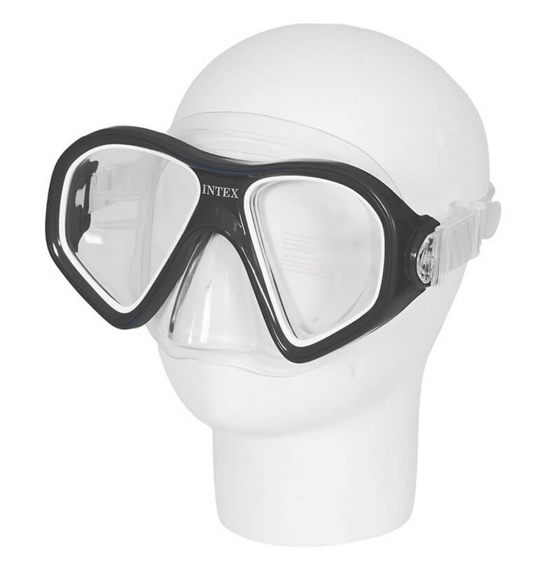 Masque de Plongée Intex Reef Rider 55977 Lentille Polycarbonate et Sangle Réglable - قناع الغوص والسباحة الاحترافي