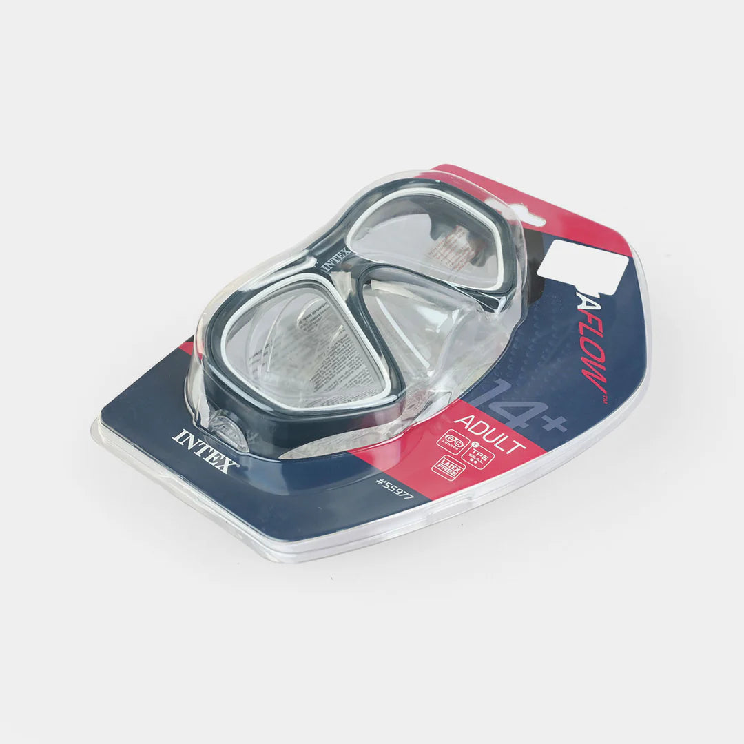 Masque de Plongée Intex Reef Rider 55977 Lentille Polycarbonate et Sangle Réglable - قناع الغوص والسباحة الاحترافي
