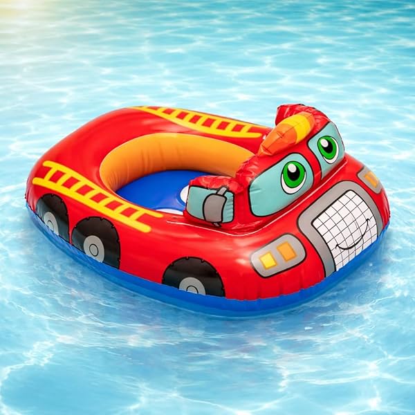 Bouée Siège Gonflable Intex 59586NP pour Bébé - Modèles Camion Pompier, Grue et Bulldozer - عوامة السباحة للأطفال بأشكال آليات البناء والإطفاء من إنتكس