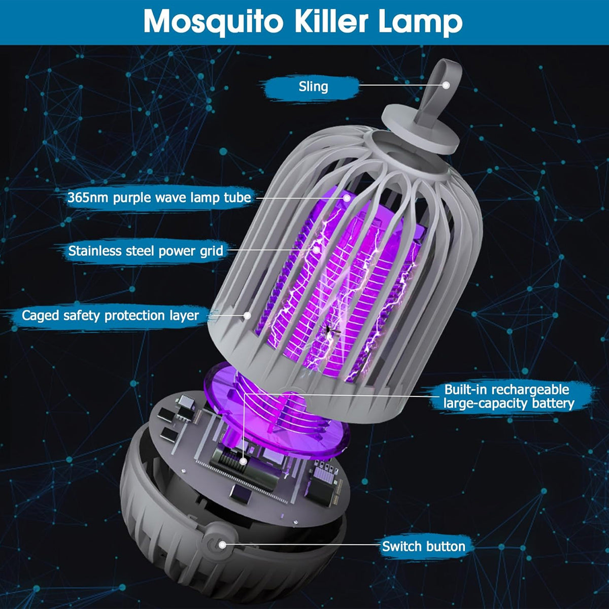Appareille de Moustiques et Insectes Électrique Puissante et Portable Sans Produits Chimiques - صاعق وقاتل البعوض والحشرات