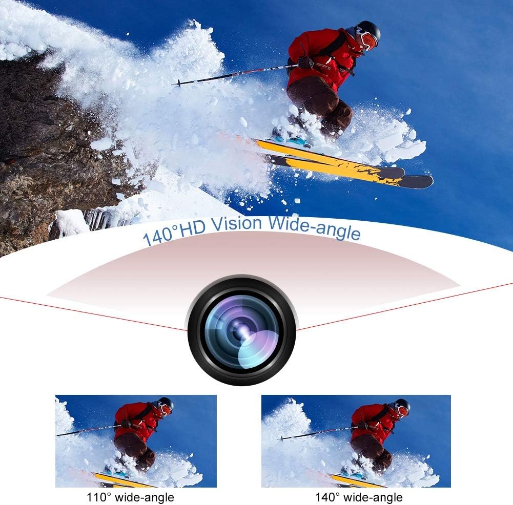 Caméra d'Action Sport Ultra HD 1080P Écran LCD Boîtier Étanche 30M Objectif Grand Angle 140° - كاميرا الحركة والرياضات الخارجية مقاومة للماء