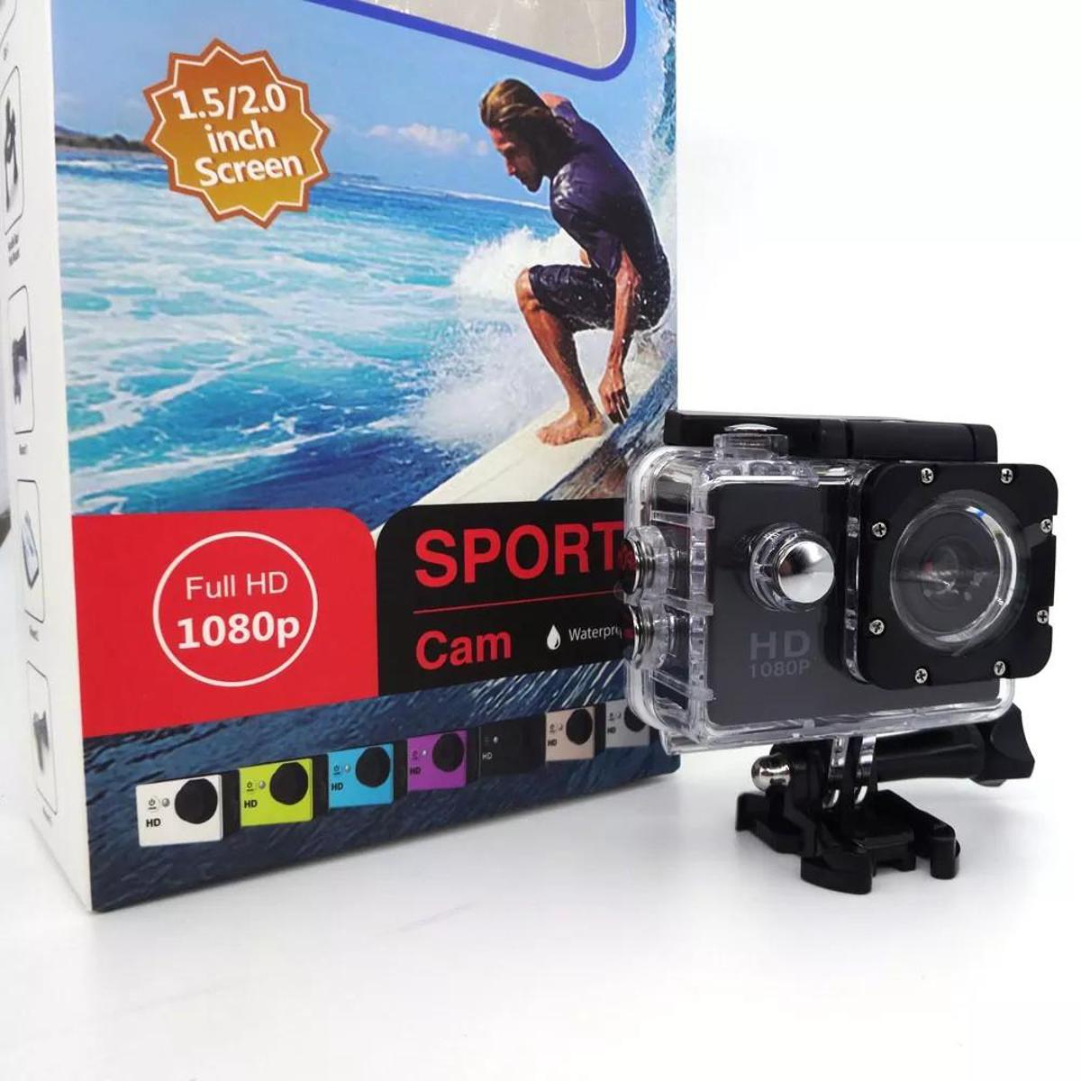 Caméra d'Action Sport Ultra HD 1080P Écran LCD Boîtier Étanche 30M Objectif Grand Angle 140° - كاميرا الحركة والرياضات الخارجية مقاومة للماء
