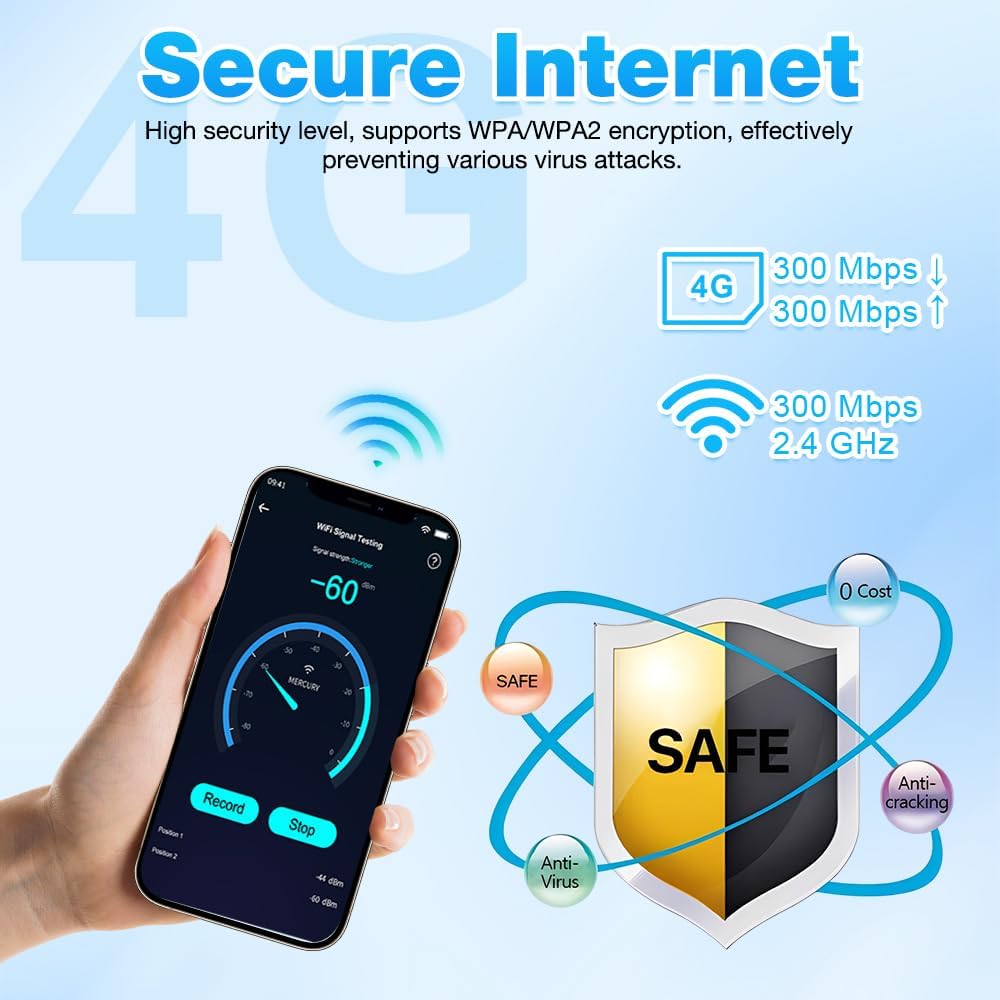Bevot Routeur WiFi Portable 4G LTE Pocket Écran LED Couleur - مودم وجهاز واي فاي محمول بشاشة ذكية وبطارية