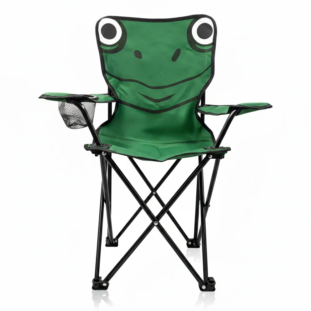 chaise Pliable de Camping pour Enfants Structure En Acier avec Porte-Gobelet et Sac de Transport - كرسي تخييم قابل للطي للأطفال