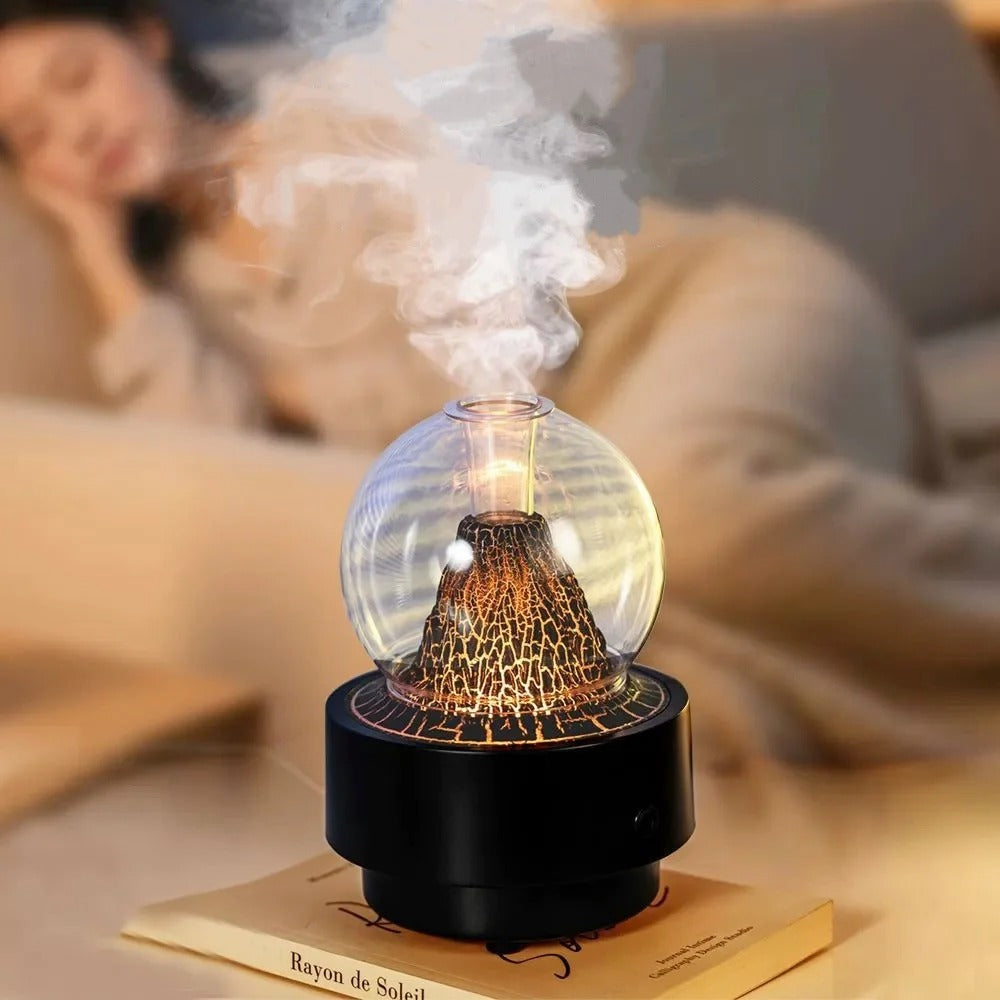 Diffuseur d'Arôme et Humidificateur Effet Volcan Capacité 300ml - موزع العطور والزيوت الذكي بتأثير البركان المضيء