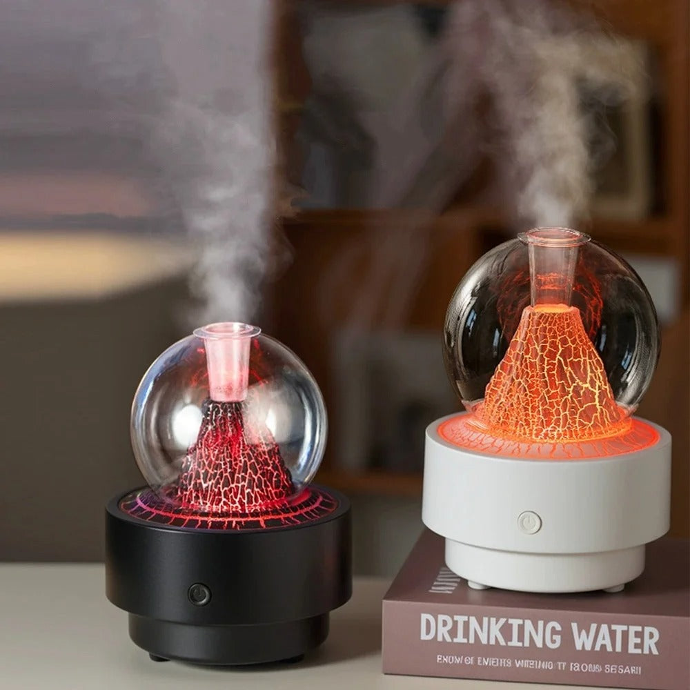 Diffuseur d'Arôme et Humidificateur Effet Volcan Capacité 300ml - موزع العطور والزيوت الذكي بتأثير البركان المضيء