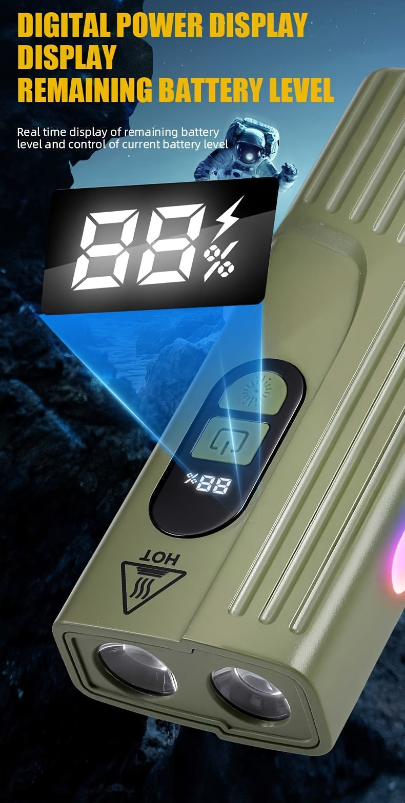Lampe de Vélo Rechargeable Z-838 Multi-Fonction - Éclairage LED Puissant Lumière Latérale RGB - مصباح دراجة متعدد الوظائف مع إضاءة جانبية ملونة ومغناطيس قوي