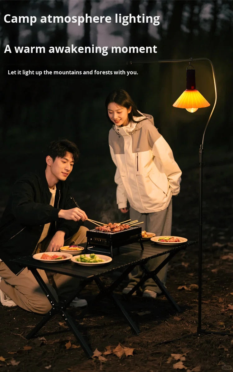 Lanterne de Camping Rechargeable 3 Niveaux de Luminosité avec Crochet de Suspension - مصباح تخييم وطوارئ قابل للشحن مع خطاف تعليق و3 مستويات إضاءة