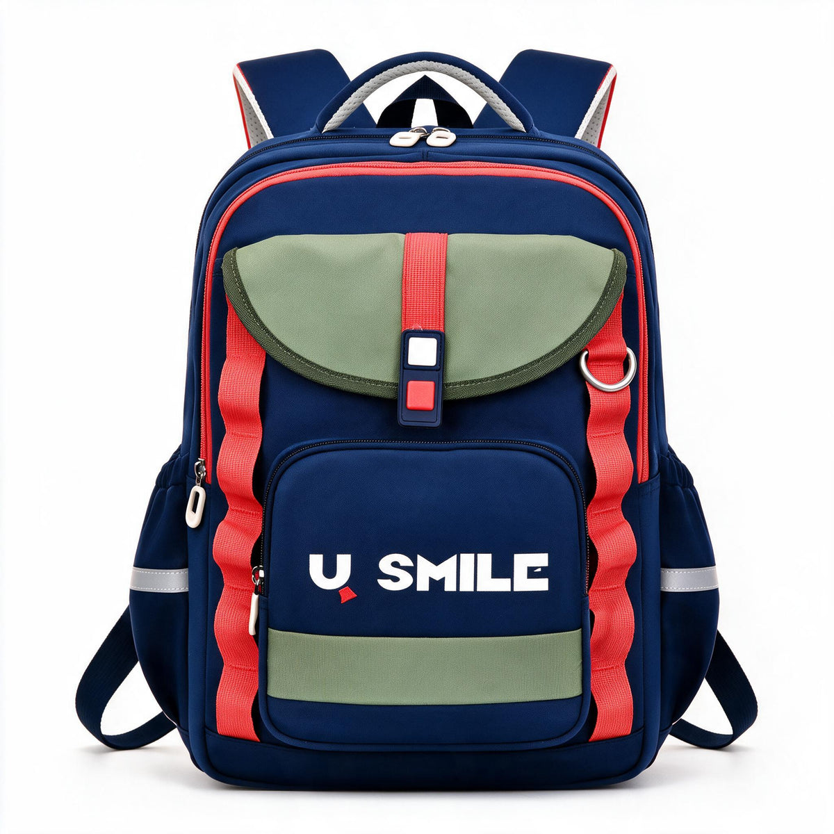 Sac à Dos Scolaire pour Enfnats U-Smile Bleu et Vert SACKDS09BV - حقيبة مدرسية للأطفال