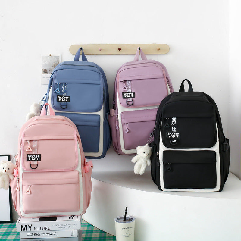 Sac à Dos Multifonctionnel Kawaii Grand Volume Imperméable et Résistant 4Pcs Bleu SACKDS12BL - حقيبة ظهر بعدة قطع بتصميم كاوايي