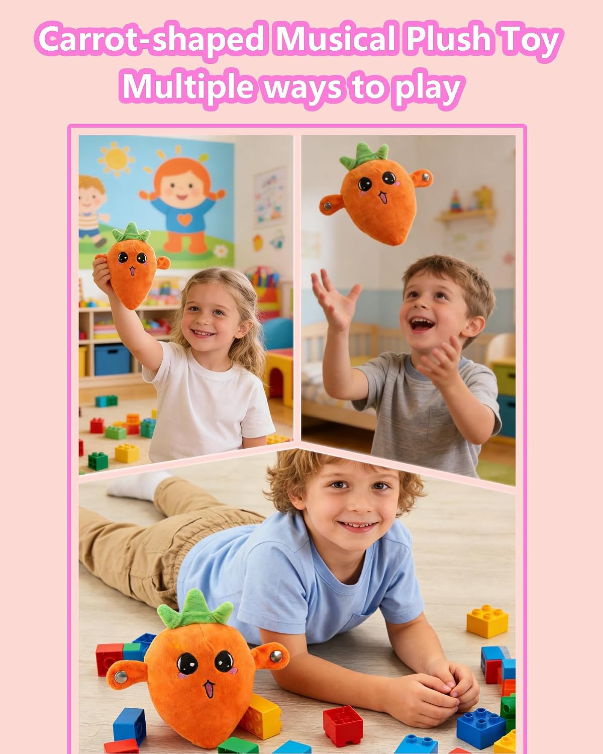 Jouet Peluche Musicale Interactive pour Enfants, Effets Sonores au Toucher - لعبة دمية تفاعلية وموسيقية للأطفال بلمس استجابي