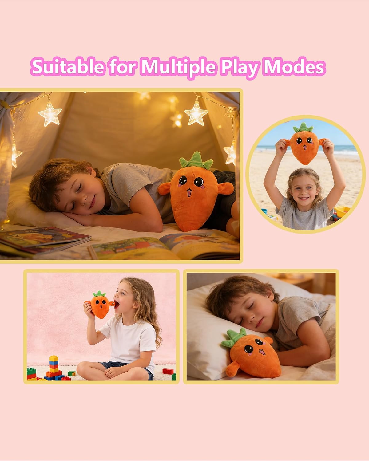 Jouet Peluche Musicale Interactive pour Enfants, Effets Sonores au Toucher - لعبة دمية تفاعلية وموسيقية للأطفال بلمس استجابي