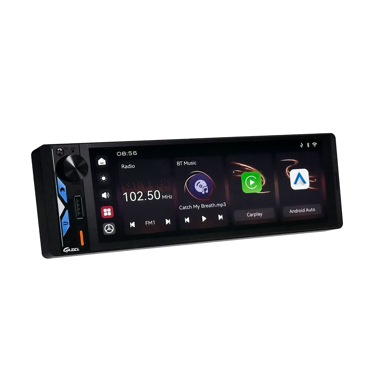 Gazel Autoradio 1Din Écran Tactile 5" IPS - Apple CarPlay et Android Auto Sans Fil Charge Rapide Type-C - راديو سيارة ذكي بشاشة لمس 5 بوصة تدعم و لاسلكيًا