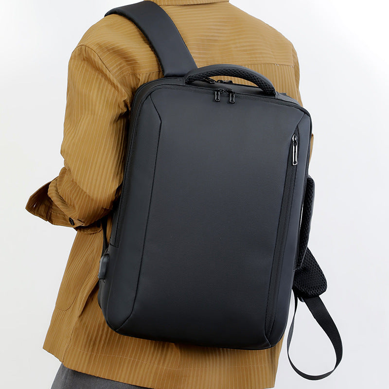 Sac à Dos Business Voyage pour Homme Convertible en Sac à Main Poche Extensible Noir SACHM01N - حقيبة ظهر للرجال متعددة الاستخدامات للكمبيوتر المحمول