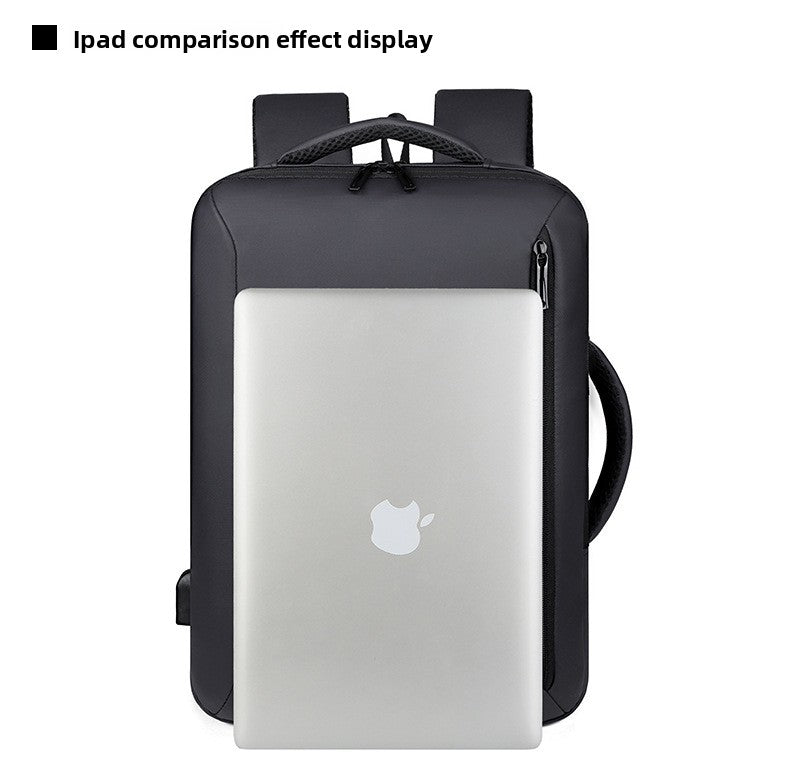 Sac à Dos Business Voyage pour Homme Convertible en Sac à Main Poche Extensible Noir SACHM01N - حقيبة ظهر للرجال متعددة الاستخدامات للكمبيوتر المحمول