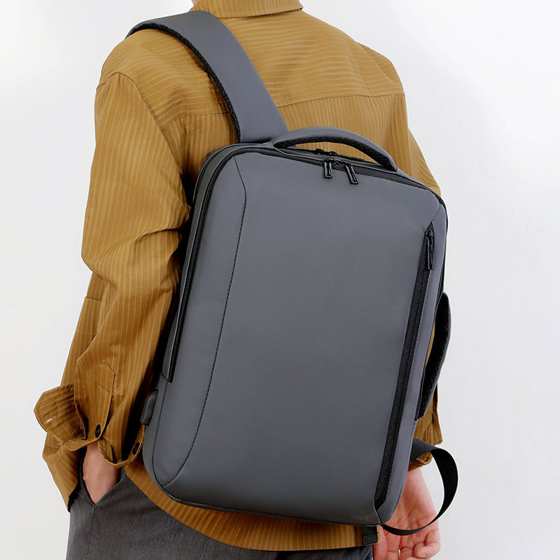 Sac à Dos Business Voyage pour Homme Convertible en Sac à Main Poche Extensible Gris SACHM01GR - حقيبة ظهر للرجال متعددة الاستخدامات للكمبيوتر المحمول