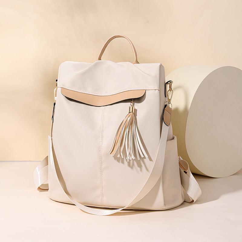 Sac à Dos Femme Élégant et Tendance Style Chic Couleur Beige SACKDS26BG - حقيبة ظهر نسائية عصرية بتصميم أنيق متعددة الاستخدامات