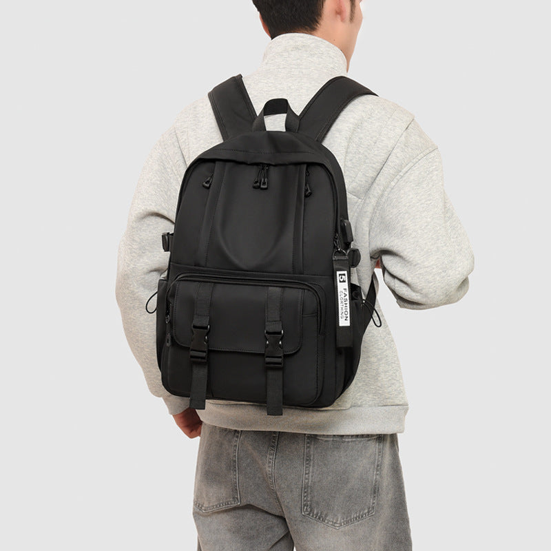 Sac à Dos Ergonomique et Imperméable Port USB Intégré Noir SACHM02N - حقيبة ظهر متعددة الوظائف للعمل والسفر مع منفذ شحن
