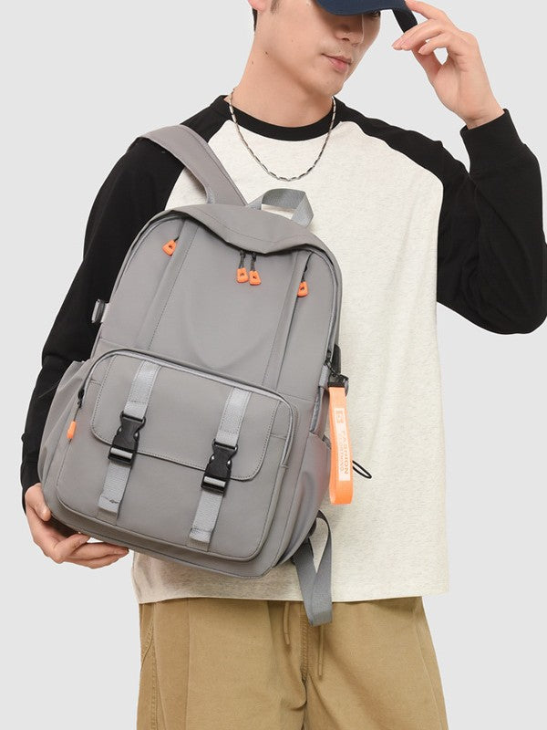 Sac à Dos Ergonomique et Imperméable Port USB Intégré Gris SACHM02G - حقيبة ظهر متعددة الوظائف للعمل والسفر مع منفذ شحن