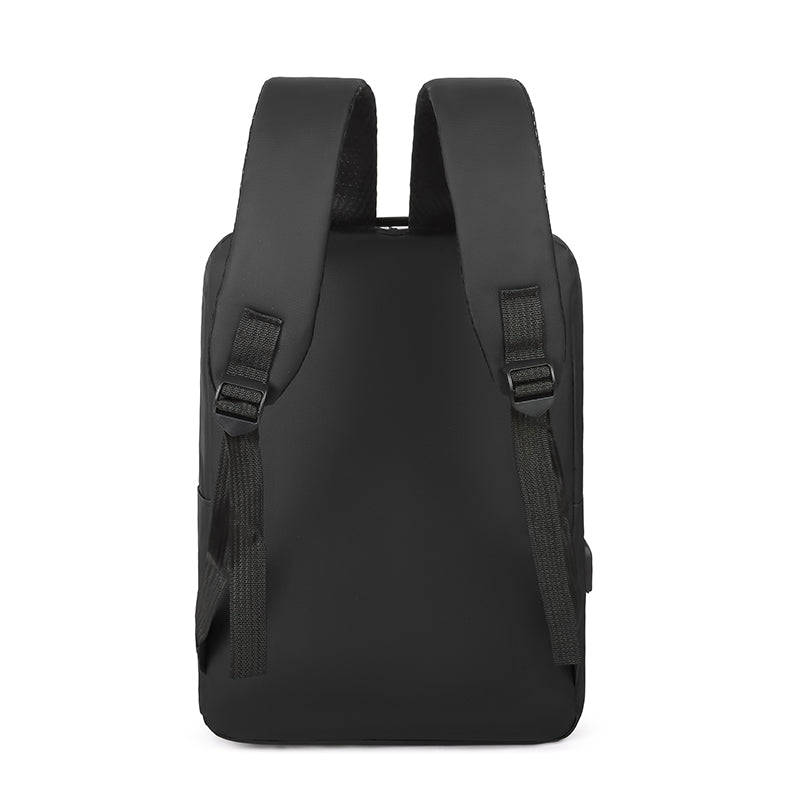 Ensemble 3 PCS sac a dos Élégant et Imperméable pour Homme Avec Port USB Noir Mat-02 - طقم حقائب رجالية أنيقة 3 في 1 مع منفذ شحن