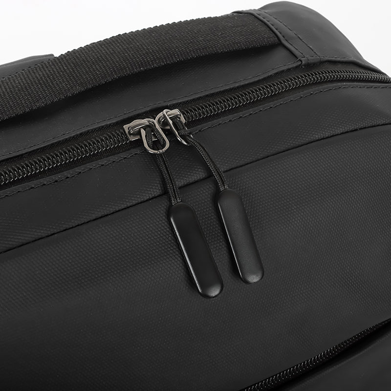 Ensemble 3 PCS sac a dos Élégant et Imperméable pour Homme Avec Port USB Noir Mat-02 - طقم حقائب رجالية أنيقة 3 في 1 مع منفذ شحن