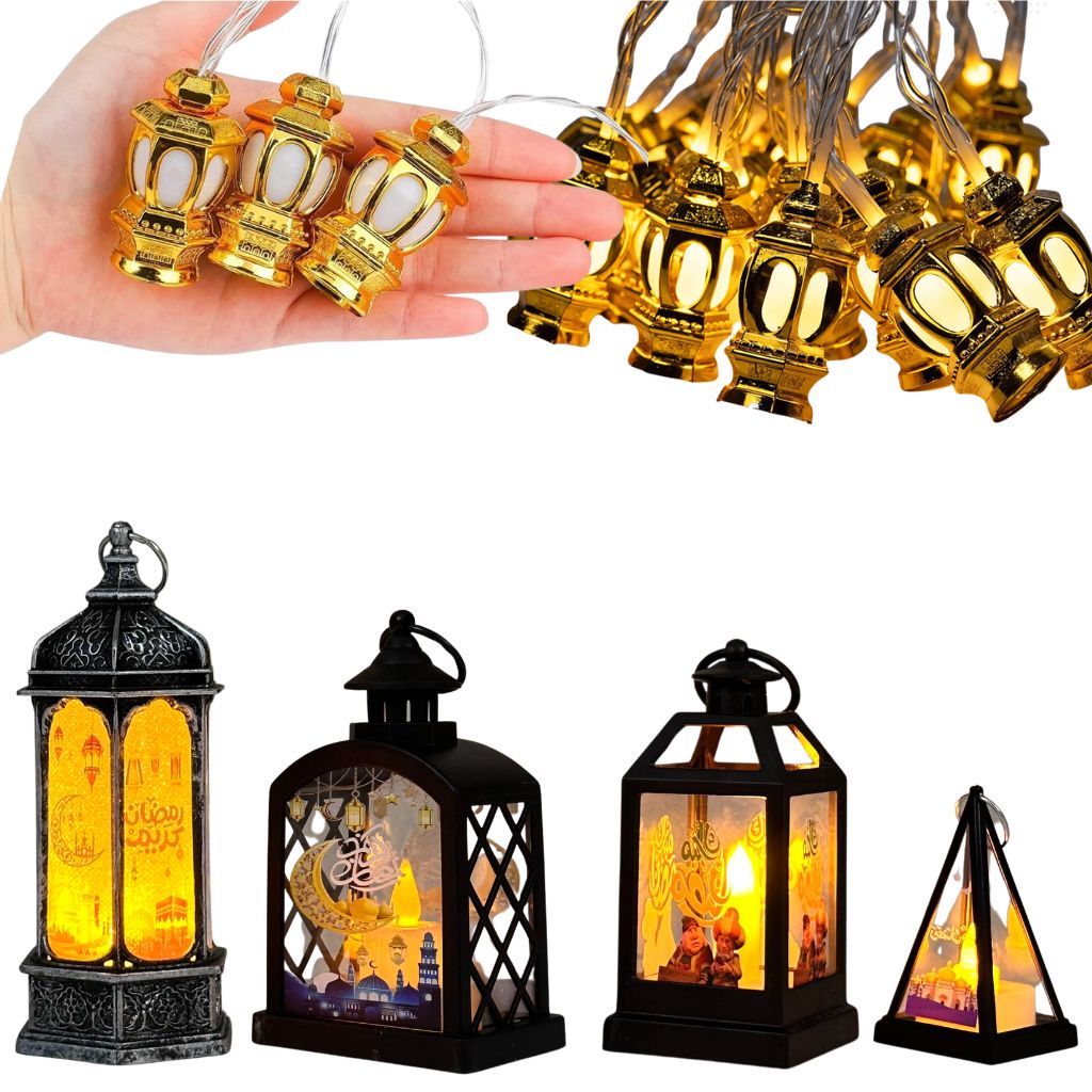 Pack Décoration Ramadan Fawanis + Guirlande lumineuse 5Pcs – مجموعة زينة رمضان من فوانيس وستائر مضيئة