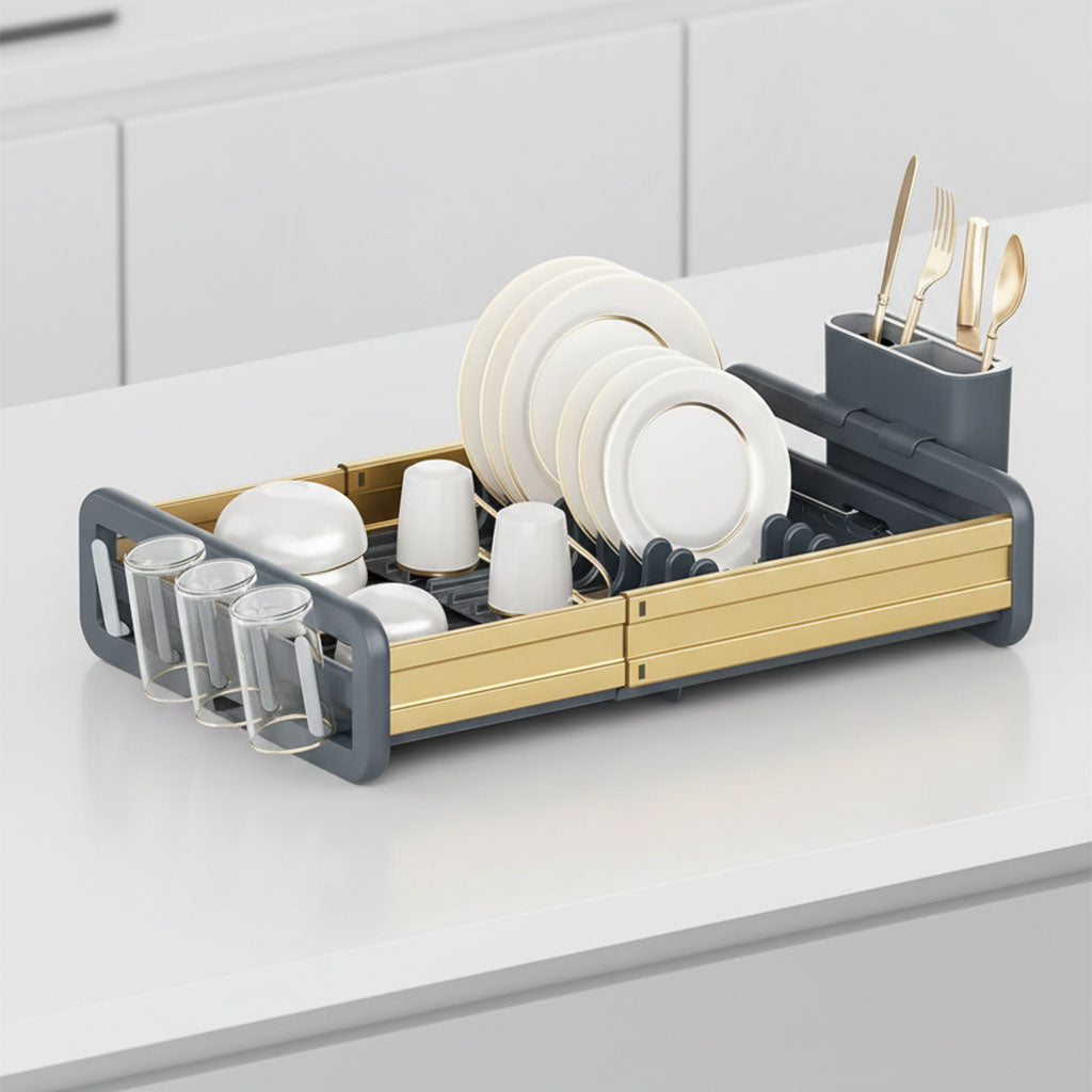 Egouttoir à Vaisselle Extensible en Aluminium Durable 62118 – مجفف أواني في المطبخ