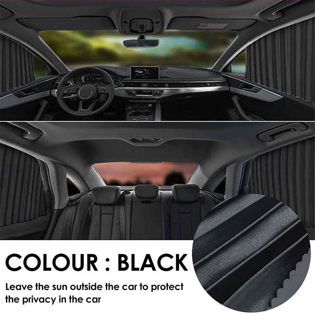 Rideaux Fenêtre de Voiture Accordéon Magnétiques 4Pcs - ستائر السيارات مغناطيسية