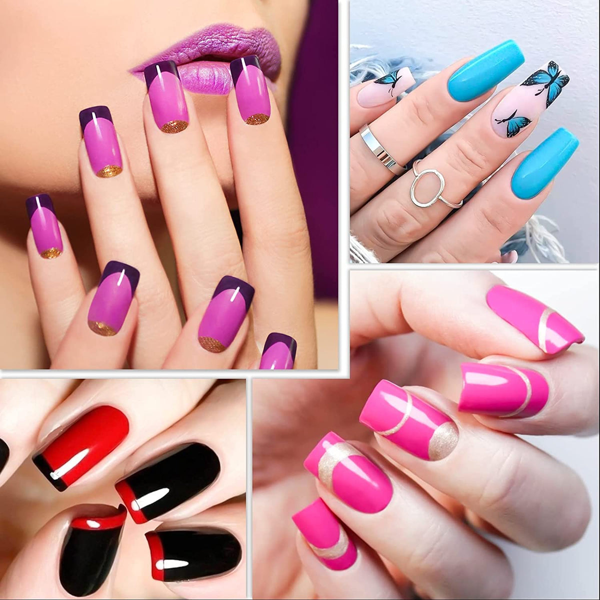 Boite 500 Pcs Pose Capsules 10 Sizes ongles transparent