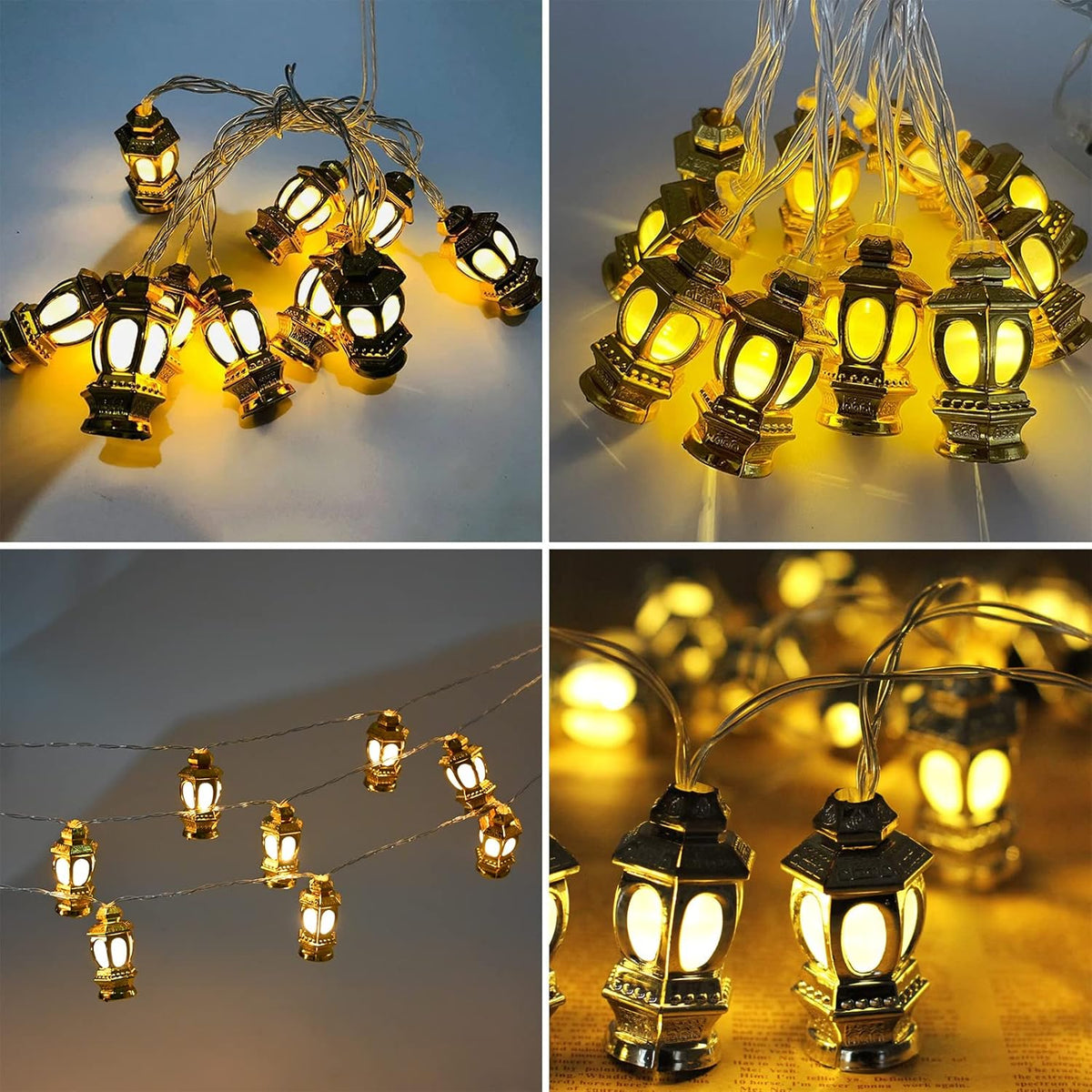 Guirlande lumineuse Fawanise Ramadan décorative 40 LED / 3M – ستائر أضواء زينة رمضانية من 40 مصباح فانوس 3 أمتار