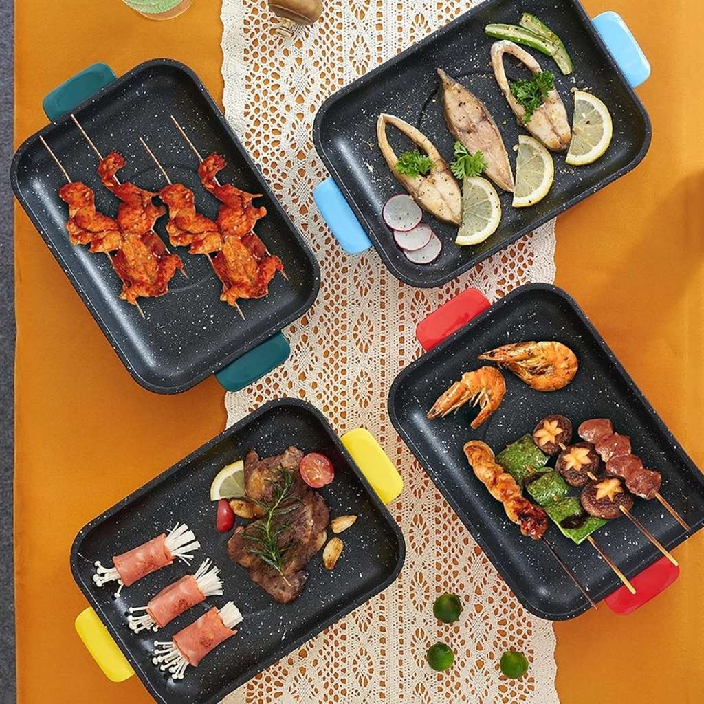 Gril Électrique et Barbecue Antiadhésif 30cm – شواية كهربائية مضادة للالتصاق