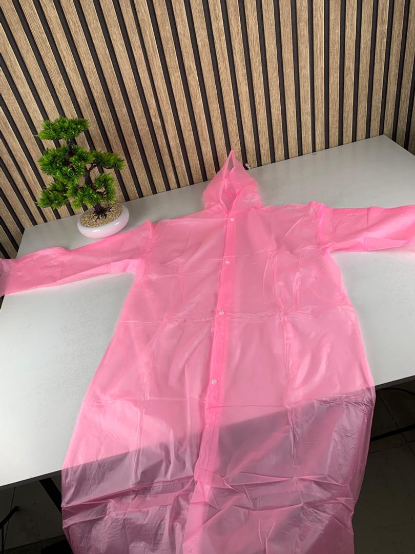 Eva Manteau imperméable à capuche – Rose – معطف بغطاء رأس مقاوم للماء