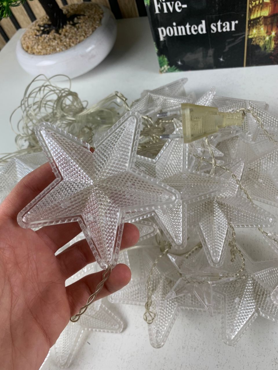 Guirlandes Lumineuses LED à Etoile 3M 2 Modes V8- أضواء سلسلة نجوم وضعان تزينية