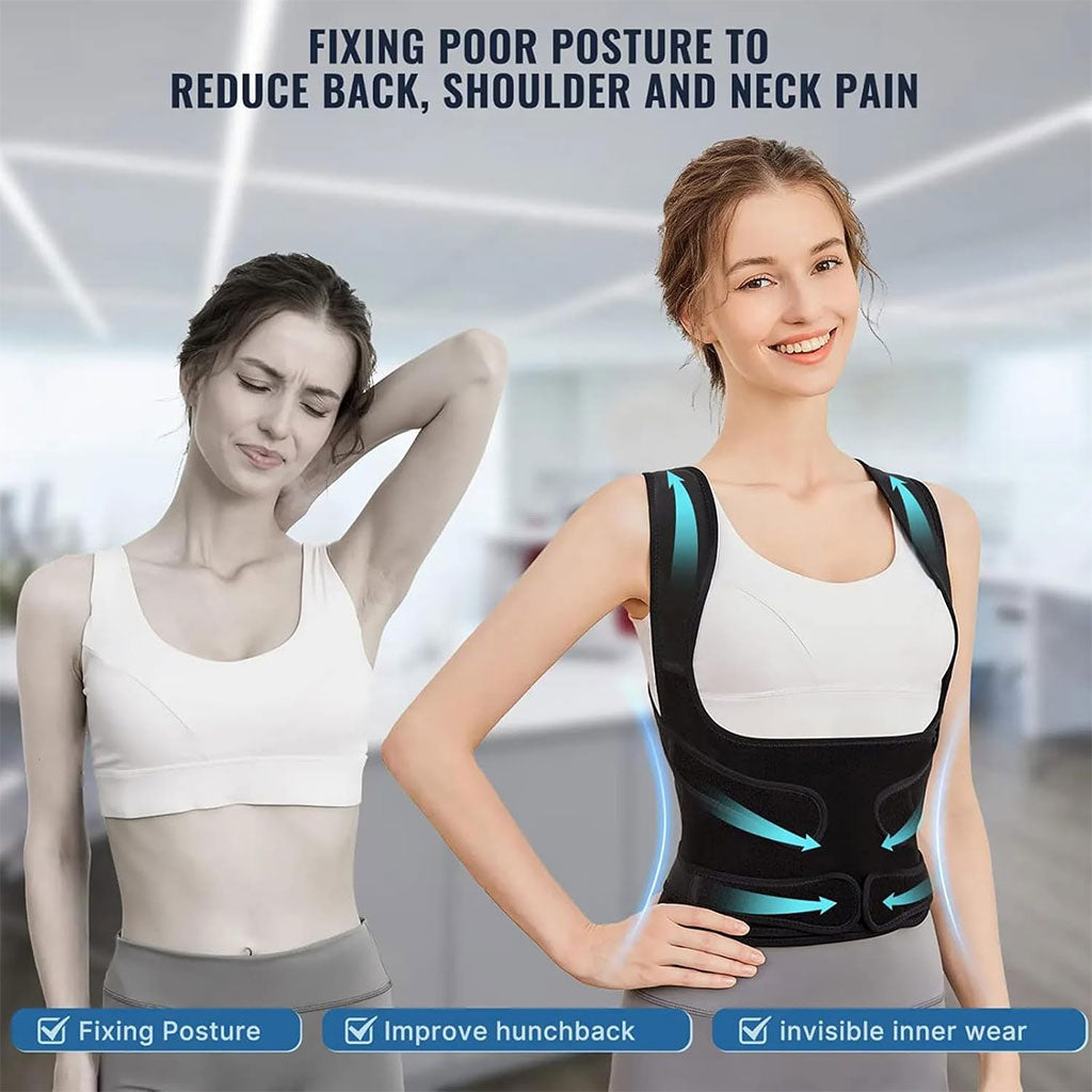Support Dorsal Respirant et Réglable pour la Correction de la Posture – حزام شد الظهر