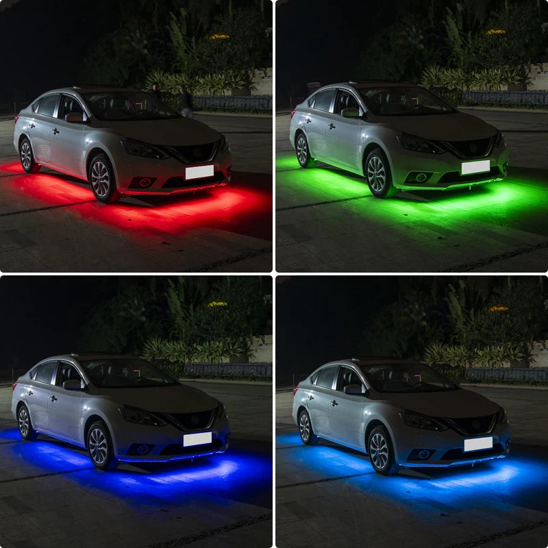 App Smart Bande lumineuse Neon RGB de chassis avec capteur de son Underglow pour voiture 12V