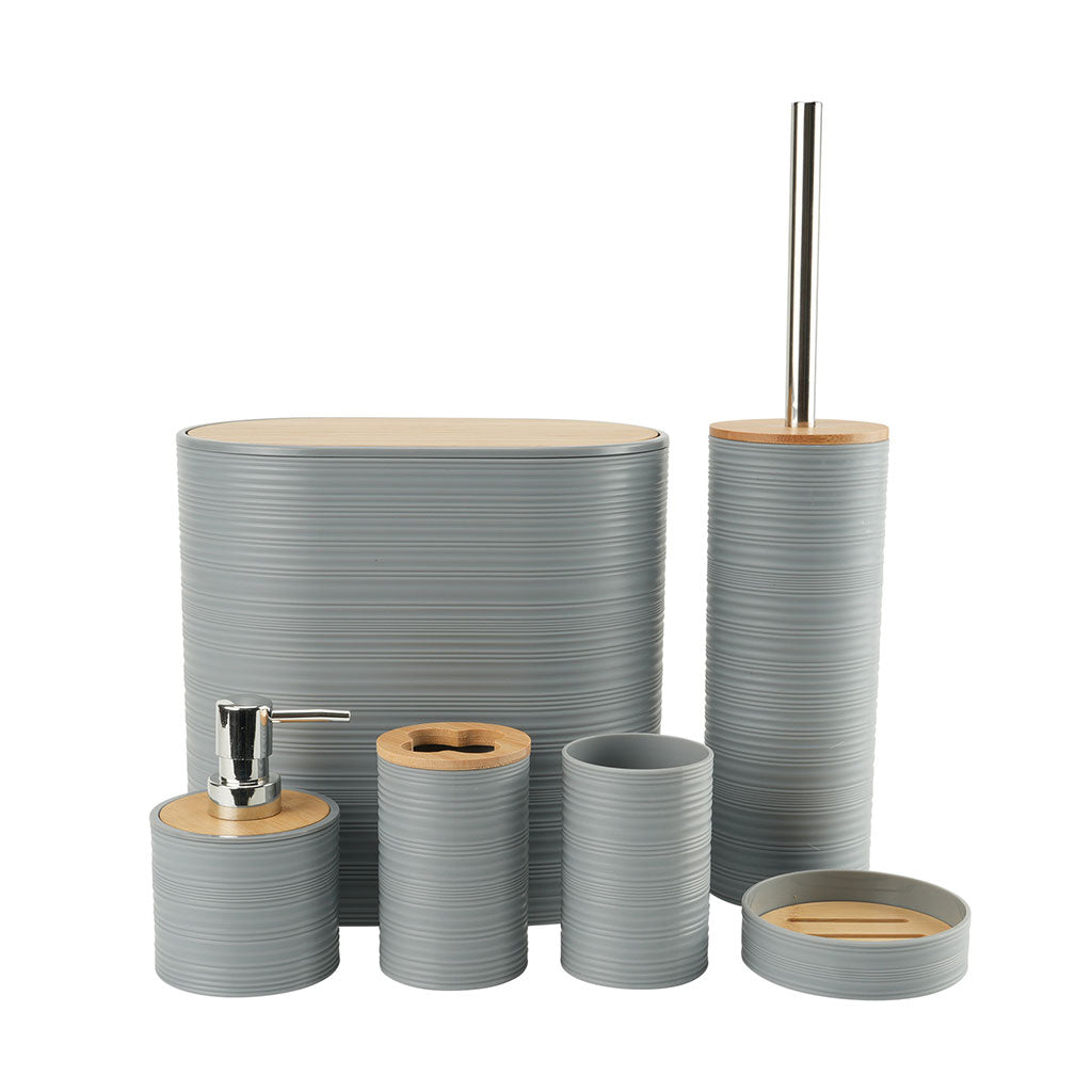 Ensemble de 6 accessoires de salle de bain design ovales – طقم أدوات الحمام من 6 قطع
