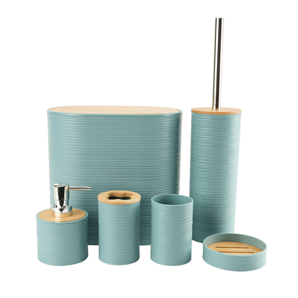 Ensemble de 6 accessoires de salle de bain design ovales – طقم أدوات الحمام من 6 قطع