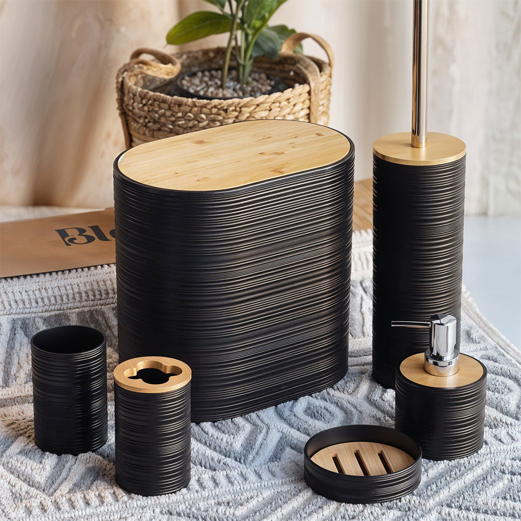 Ensemble de 6 accessoires de salle de bain design ovales – طقم أدوات الحمام من 6 قطع