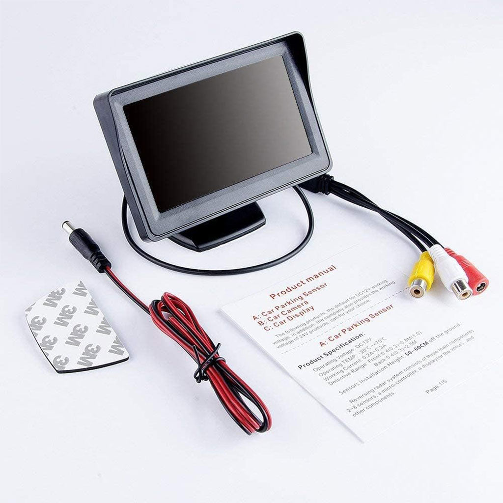 Moniteur de vue numérique de voiture TFT LCD 4,3 pour caméra de recul