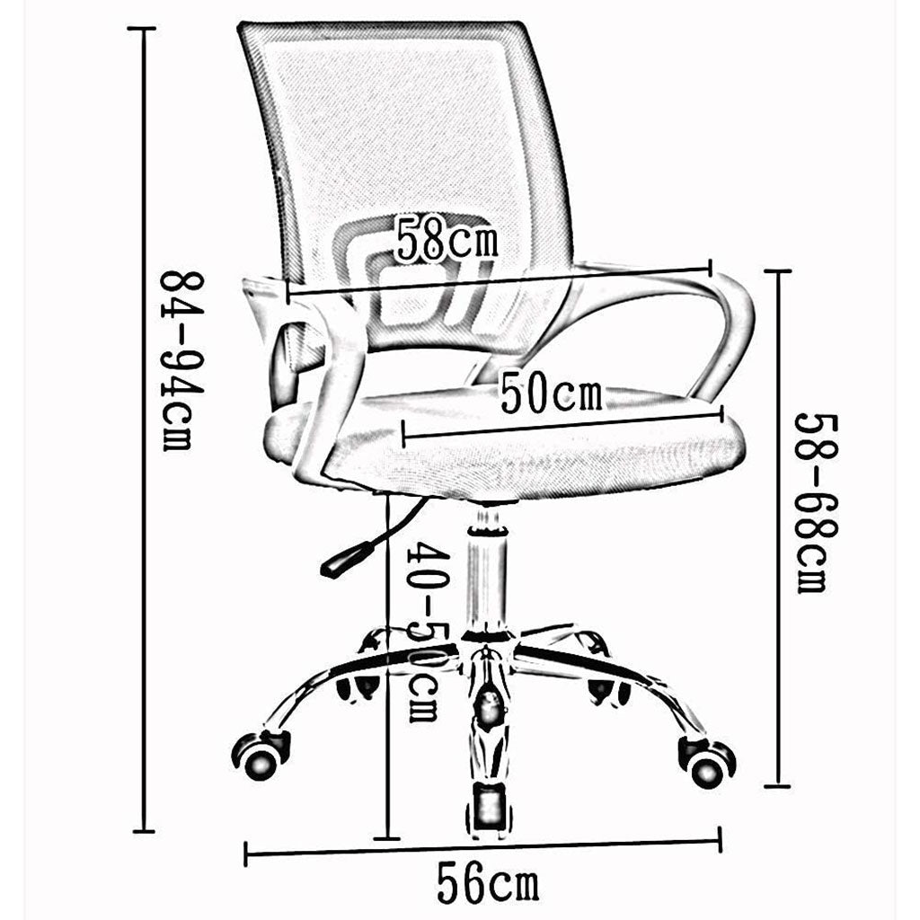 Chaise de Bureau Ergonomique avec Support Lombaire Rose – كرسي مكتب مريح مع دعامة للظهر