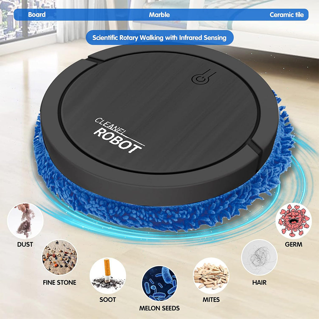 Robot de Nettoyage Intelligent avec serpillère en microfibres – روبوت تنظيف الأرضيات