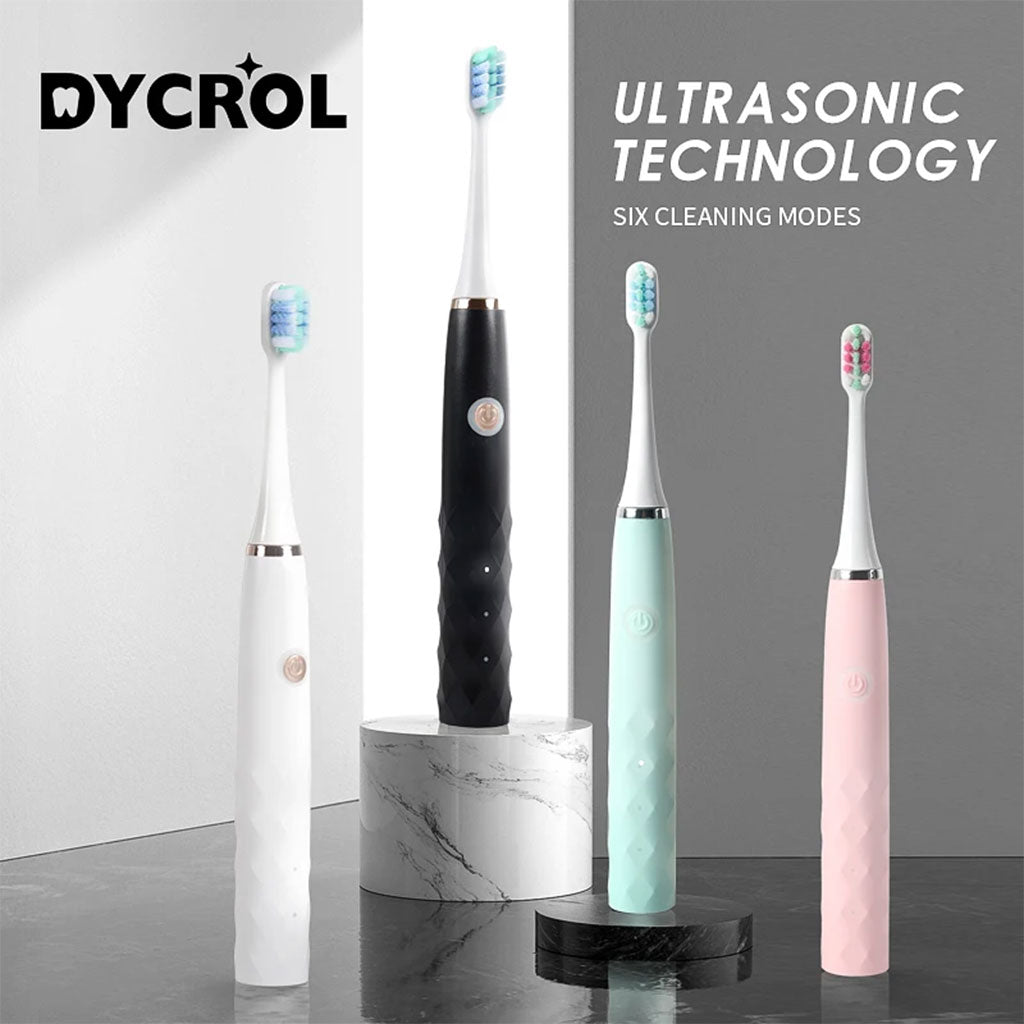 Brosse à dents électrique sonique 6 modes réglables avec 4 têtes – فرشاة أسنان