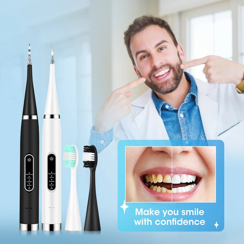 Détartreur dentaire et brosse à dents Électrique 5 Modes avec Miroir – قشارة الأسنان وفرشاة الأسنان الكهربائية 5 أوضاع مع مرآة